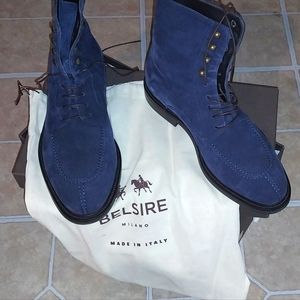Belsire Milano blue suede boots